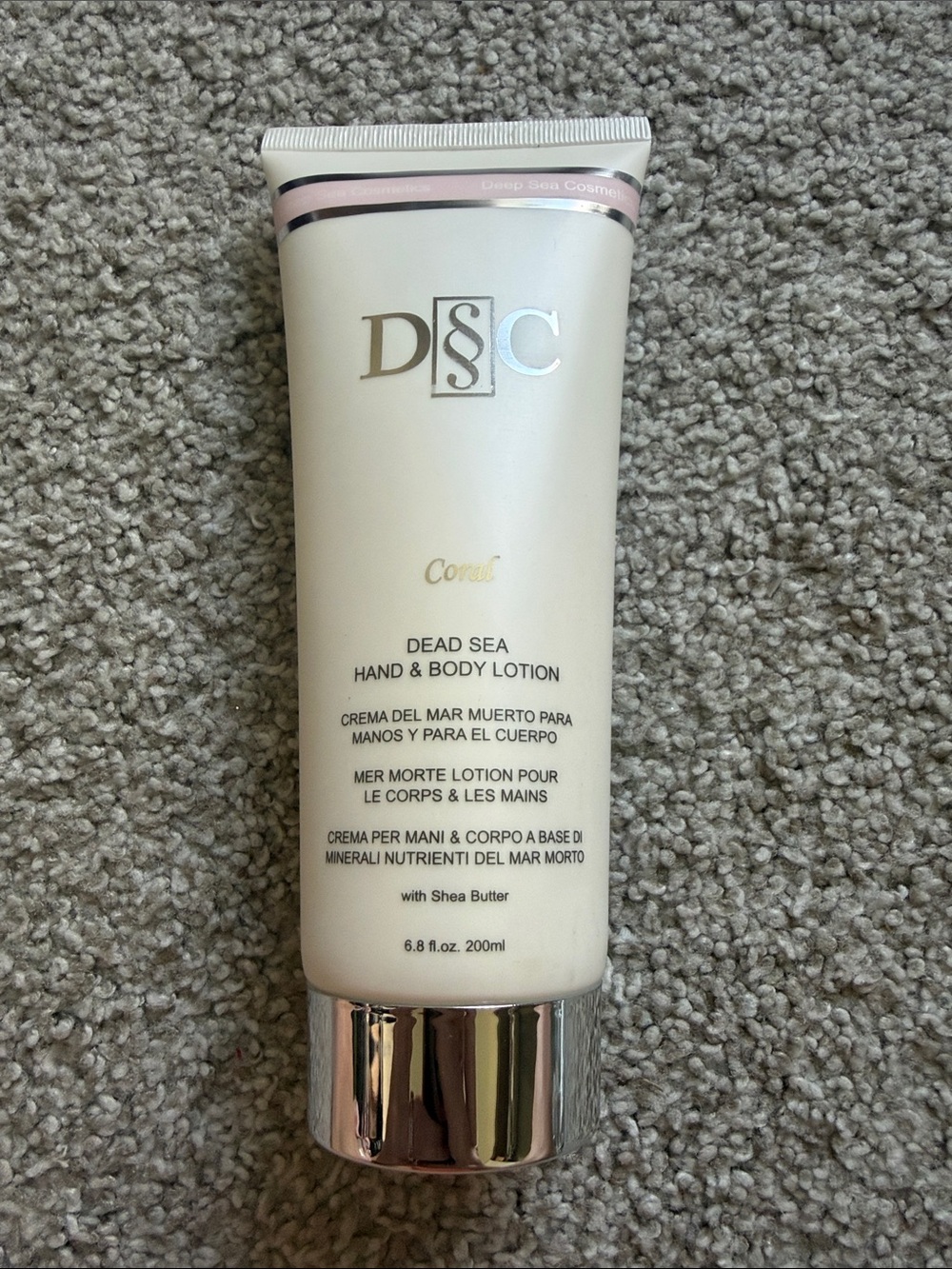 Deep Sea Cosmetics Coral Dead Sea Hand & Body Lotion Shea Butter 6.8 oz